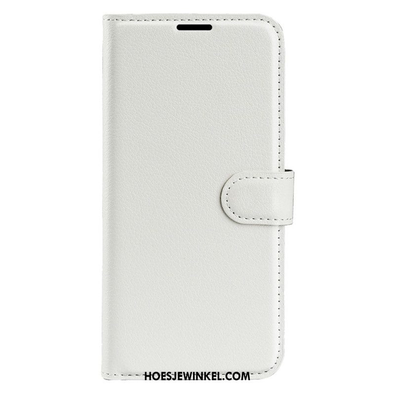 Folio-hoesje voor Huawei P60 Pro Litchi-leereffect