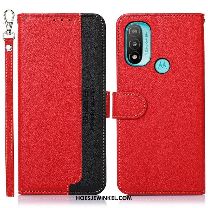 Folio-hoesje voor Moto E40 / E30 / E20 Lychee-stijl Rfid Khazneh