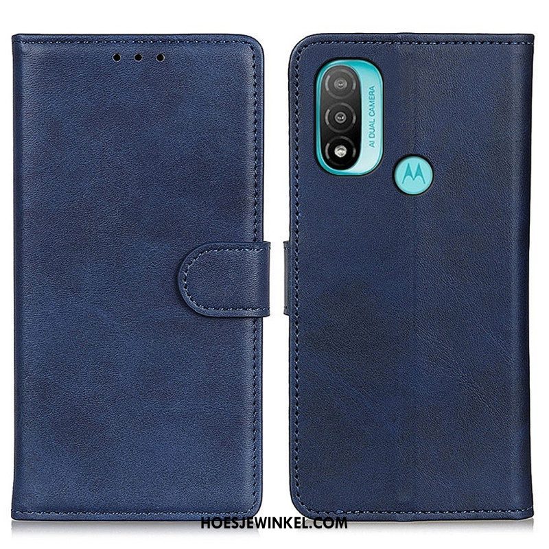 Folio-hoesje voor Moto E40 / E30 / E20 Retro Mat Leereffect