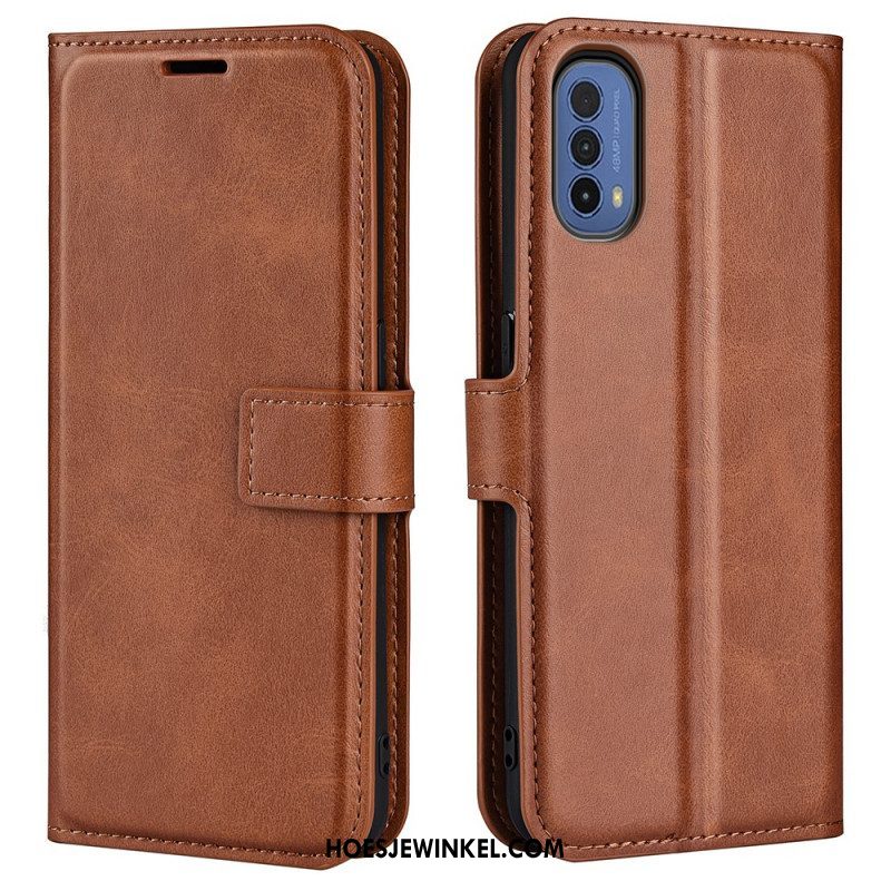 Folio-hoesje voor Moto E40 / E30 / E20 Slank Extreem Leereffect