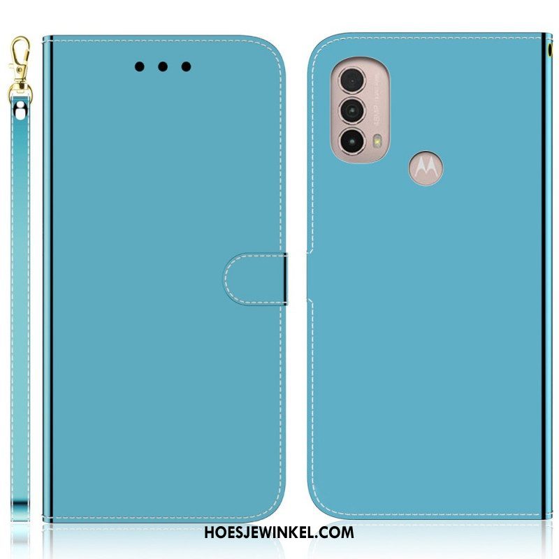 Folio-hoesje voor Moto E40 / E30 / E20 Spiegelhoes Van Imitatieleer