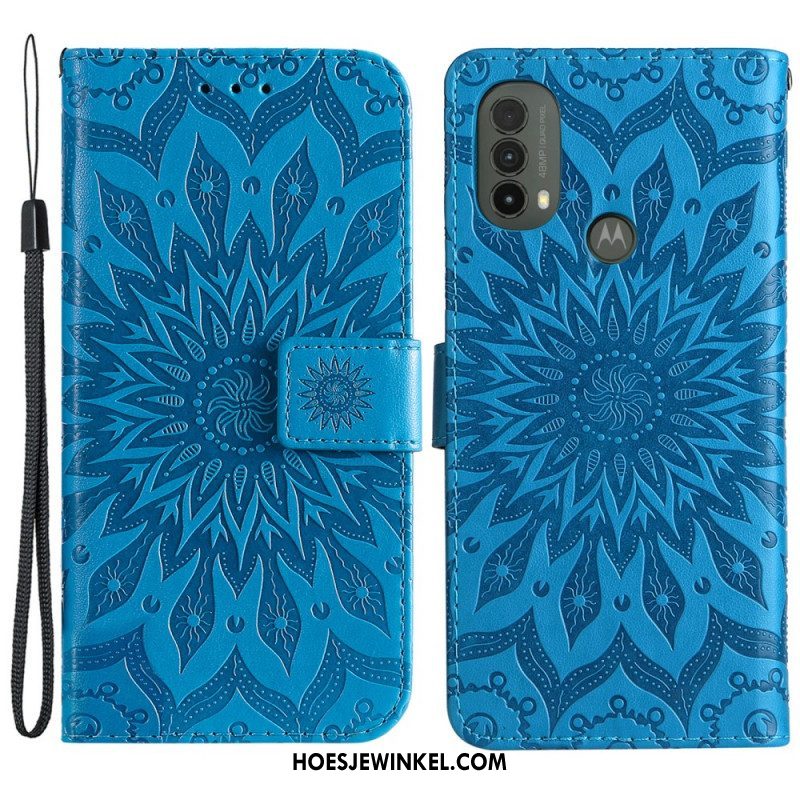 Folio-hoesje voor Moto E40 / E30 / E20 Zonnebloem