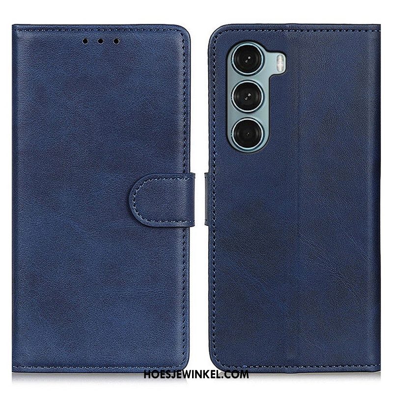 Folio-hoesje voor Moto G200 5G Retro Mat Leereffect