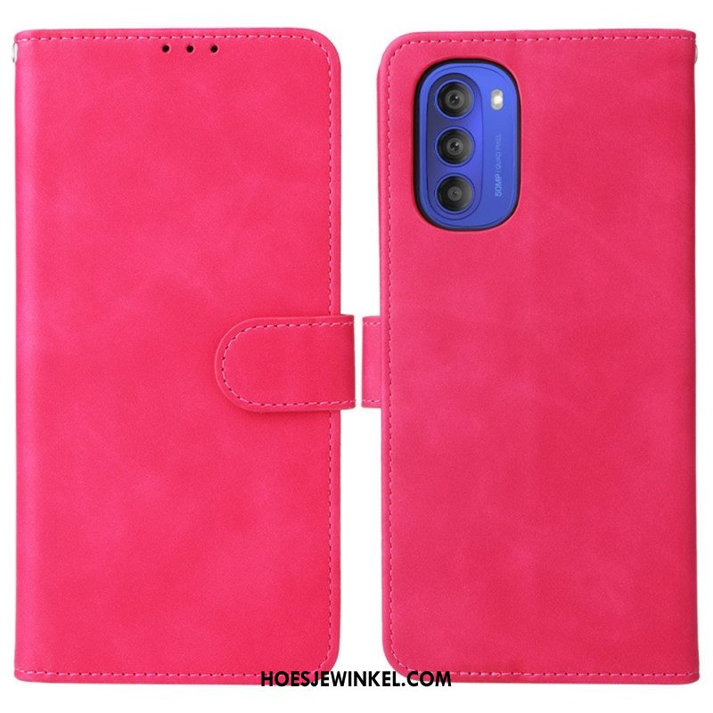 Folio-hoesje voor Moto G51 5G Huid Touch Vintage