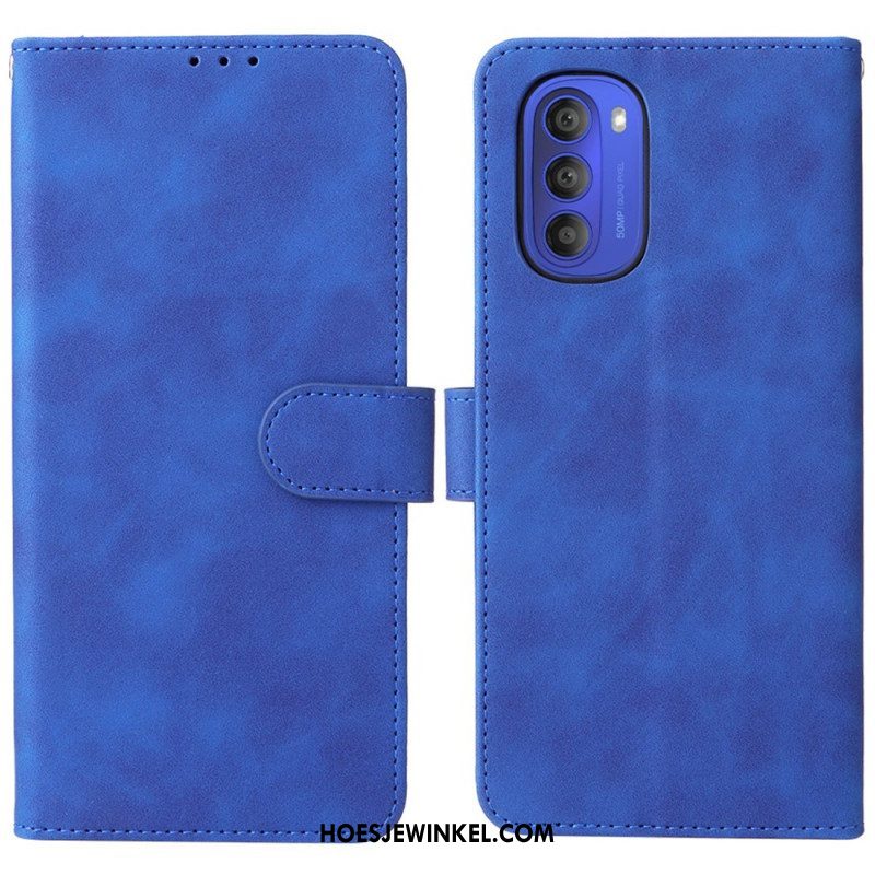 Folio-hoesje voor Moto G51 5G Huid Touch Vintage