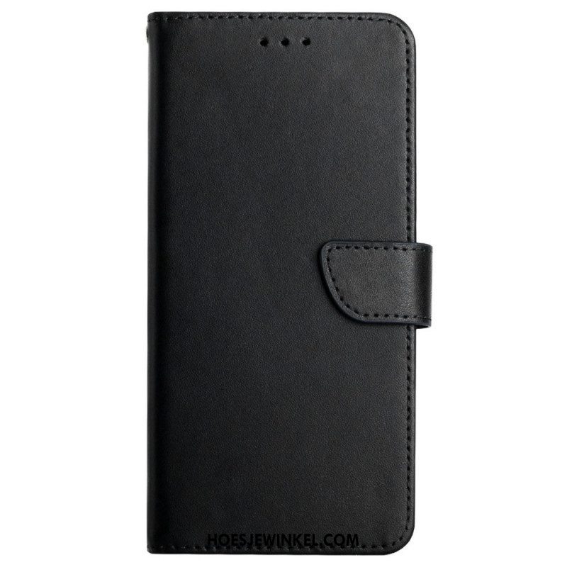 Folio-hoesje voor Moto G71 5G Echt Nappaleer