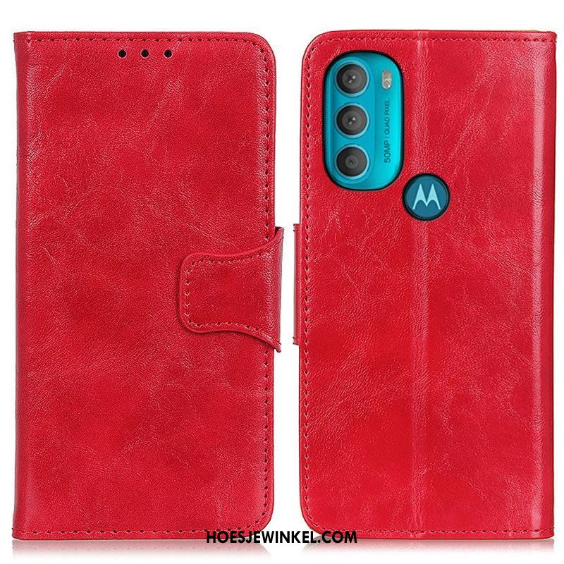 Folio-hoesje voor Moto G71 5G Flip Case Dubbelzijdige Magnetische Flap