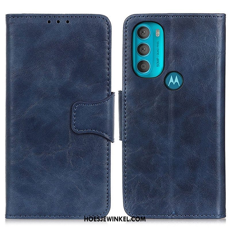 Folio-hoesje voor Moto G71 5G Flip Case Dubbelzijdige Magnetische Flap