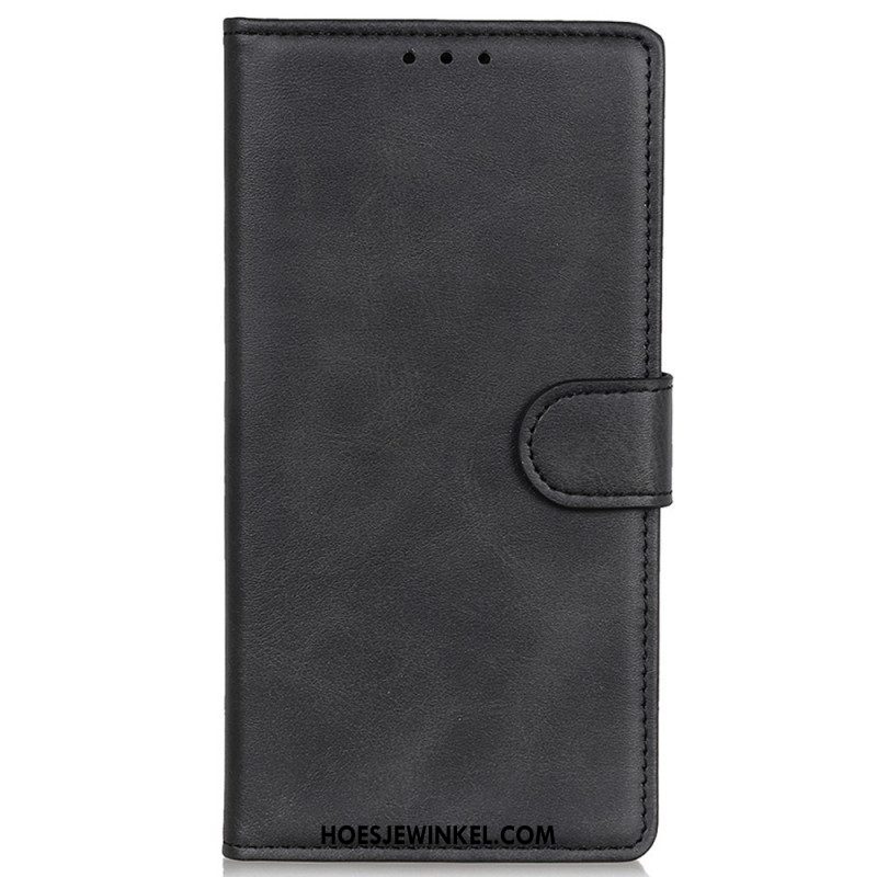 Folio-hoesje voor Moto G71 5G Retro Mat Leereffect