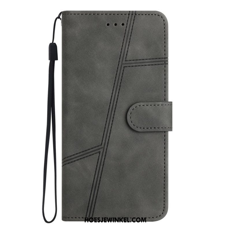 Folio-hoesje voor Moto G73 5G Met Ketting Lanyard-lijnen