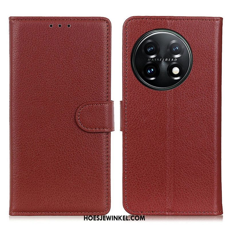 Folio-hoesje voor OnePlus 11 5G Lychee-textuur