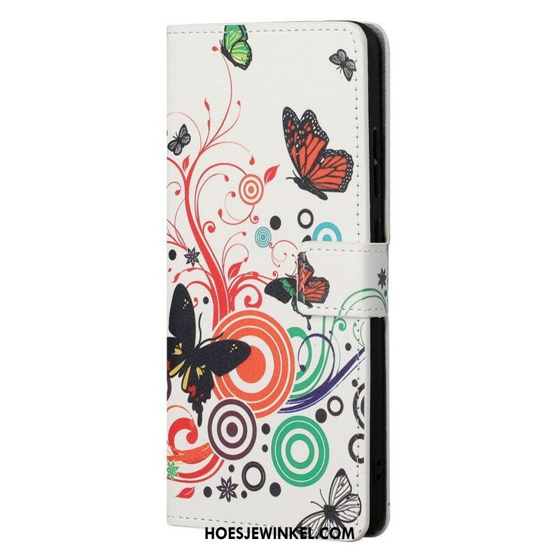 Folio-hoesje voor OnePlus Nord 2 5G Met Ketting Vlinderbandvariaties