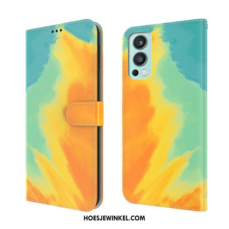 Folio-hoesje voor OnePlus Nord 2 5G Waterverf