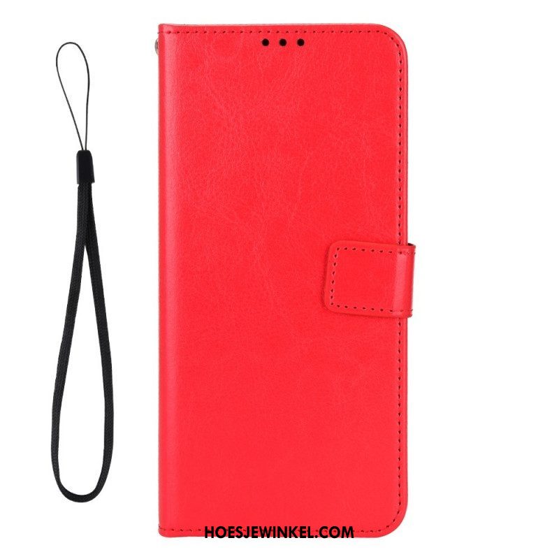 Folio-hoesje voor OnePlus Nord 2T 5G Met Ketting Faux Leather Flashy Met Riem