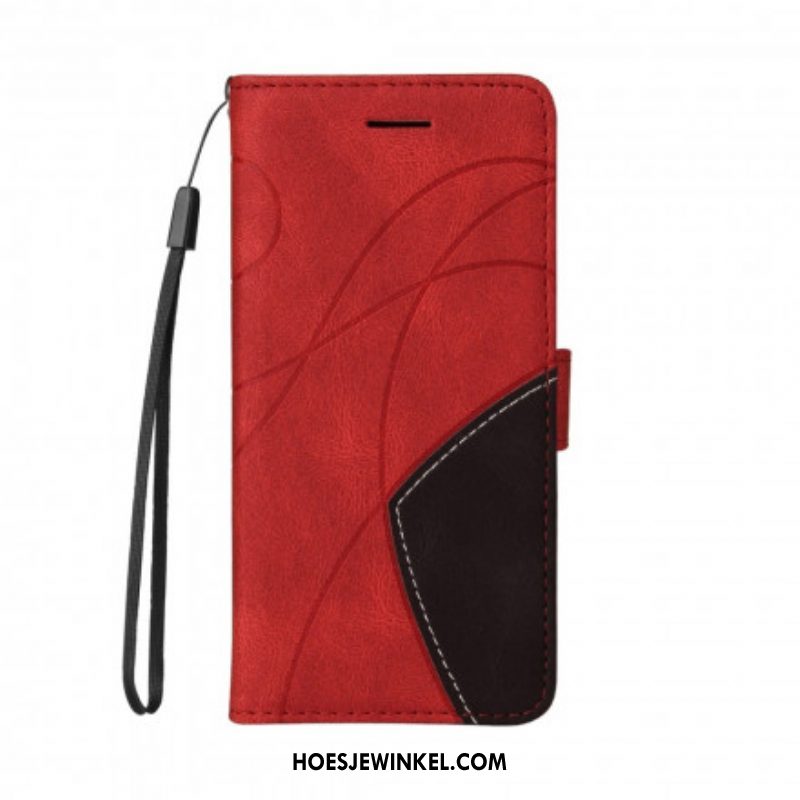 Folio-hoesje voor OnePlus Nord CE 5G Tweekleurig Kenmerkend Kunstleer