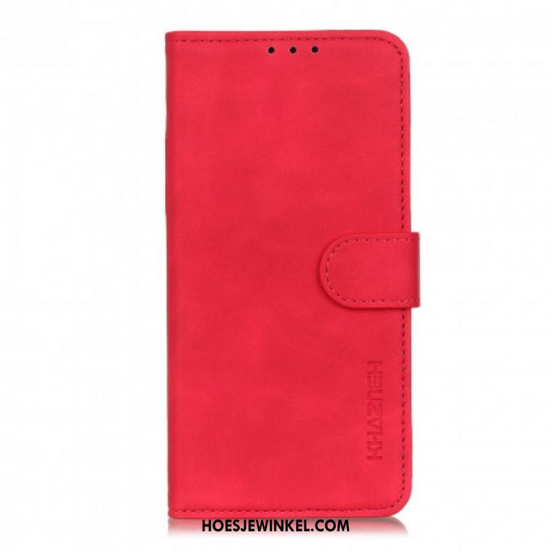 Folio-hoesje voor Oppo A15 Mat Vintage Leereffect Khazneh