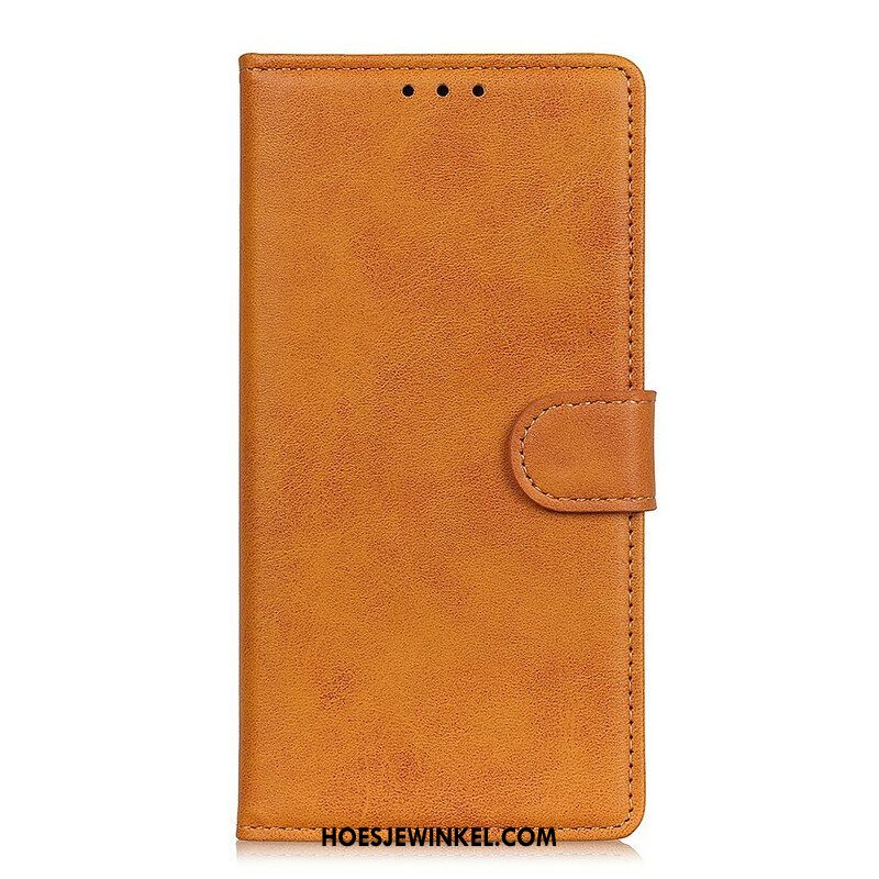 Folio-hoesje voor Oppo A16 / A16s Retro Mat Leereffect