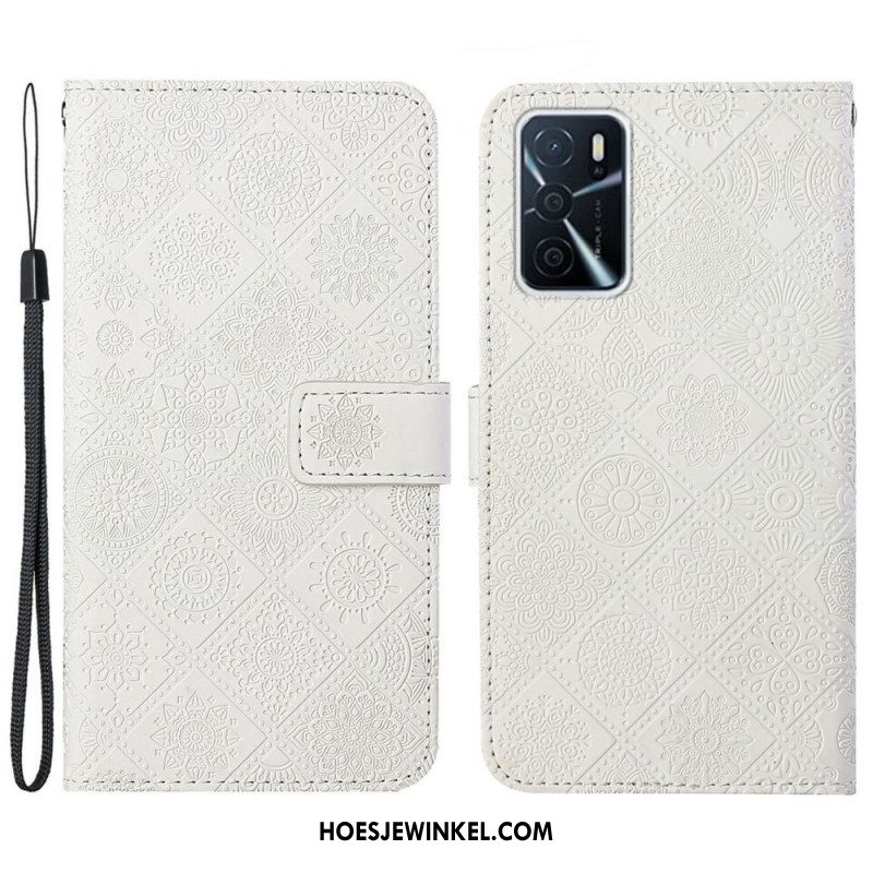 Folio-hoesje voor Oppo A16 / A16s Tapijt Patroon