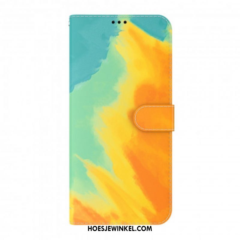 Folio-hoesje voor Oppo A54 5G / A74 5G Waterverf