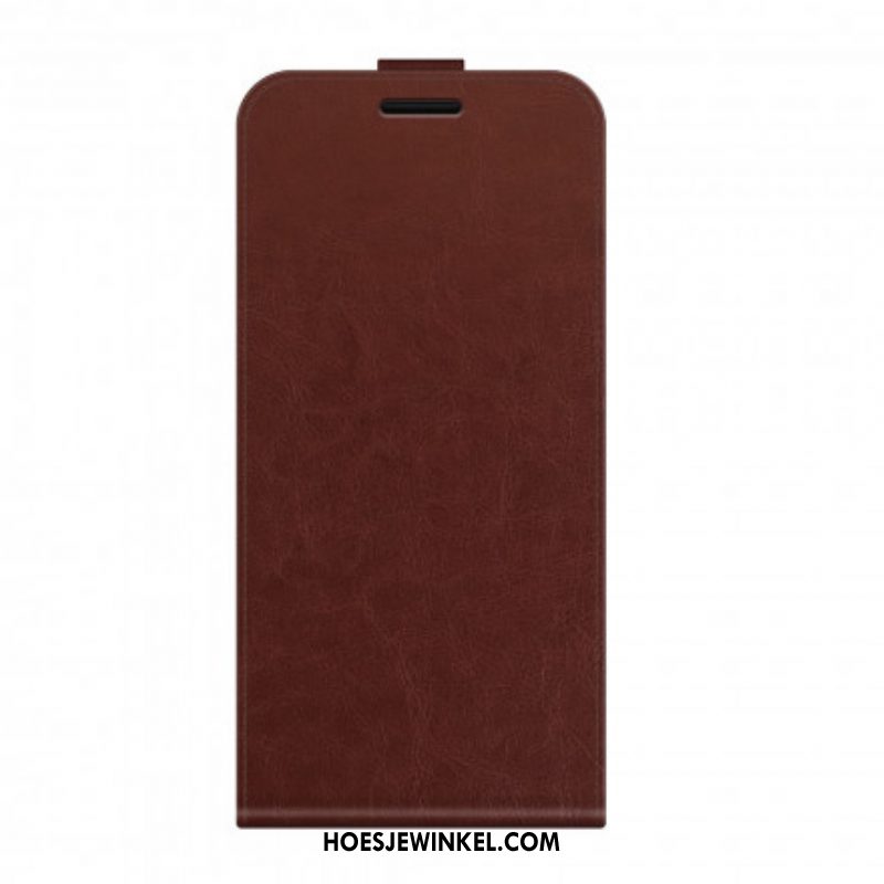 Folio-hoesje voor Oppo A94 5G Flip Case Verticale Flap Met Leereffect