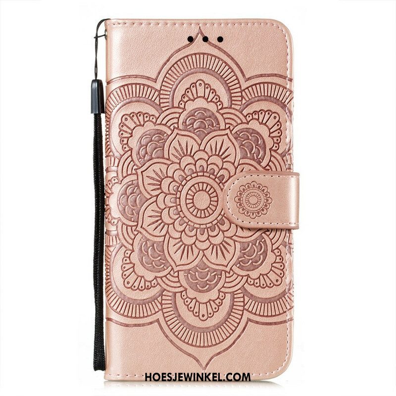 Folio-hoesje voor Oppo Find X3 Neo Met Ketting Mandala Met Volledige Riem