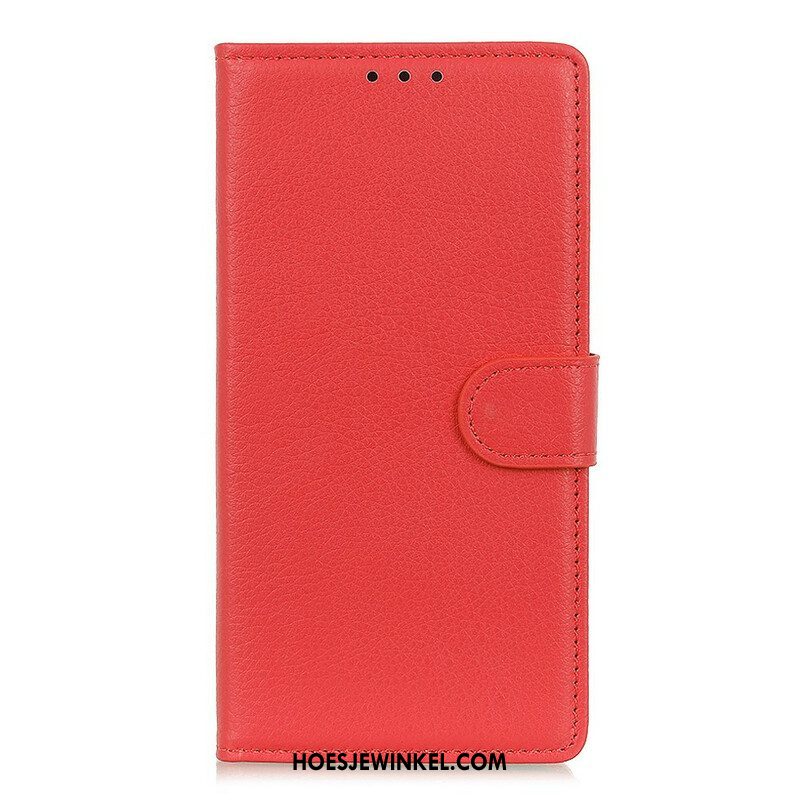 Folio-hoesje voor Oppo Find X3 Pro Lychee Kunstleer