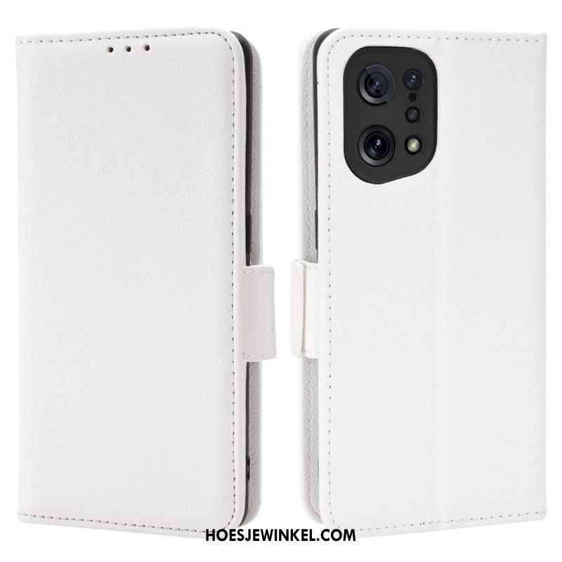 Folio-hoesje voor Oppo Find X5 Flip Case Flap Dubbele Nieuwe Kleuren