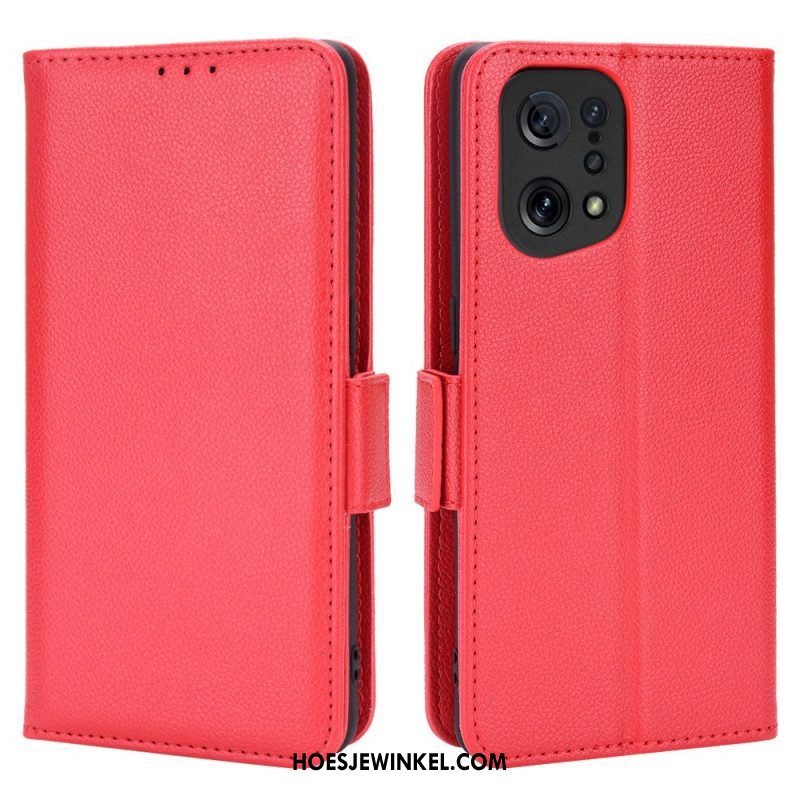 Folio-hoesje voor Oppo Find X5 Flip Case Flap Dubbele Nieuwe Kleuren