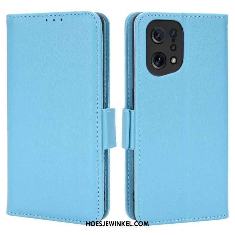 Folio-hoesje voor Oppo Find X5 Flip Case Flap Dubbele Nieuwe Kleuren