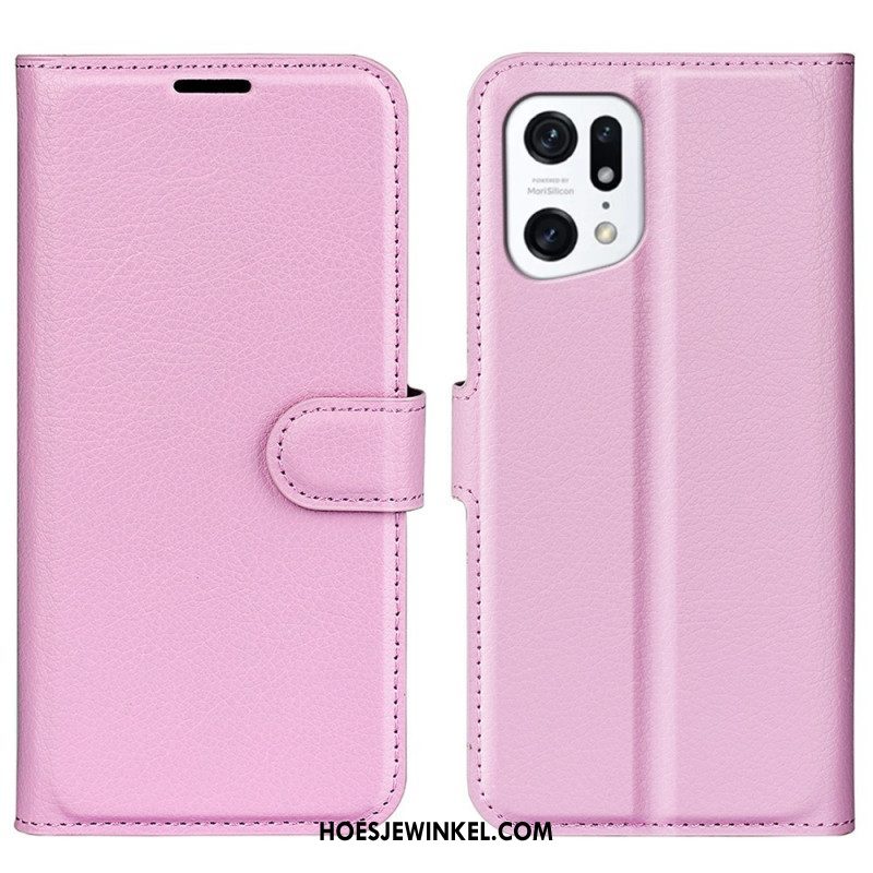 Folio-hoesje voor Oppo Find X5 Klassiek