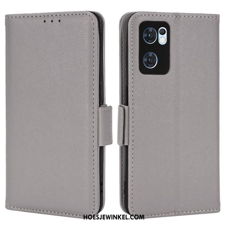 Folio-hoesje voor Oppo Find X5 Lite Flip Case Flap Dubbele Nieuwe Kleuren