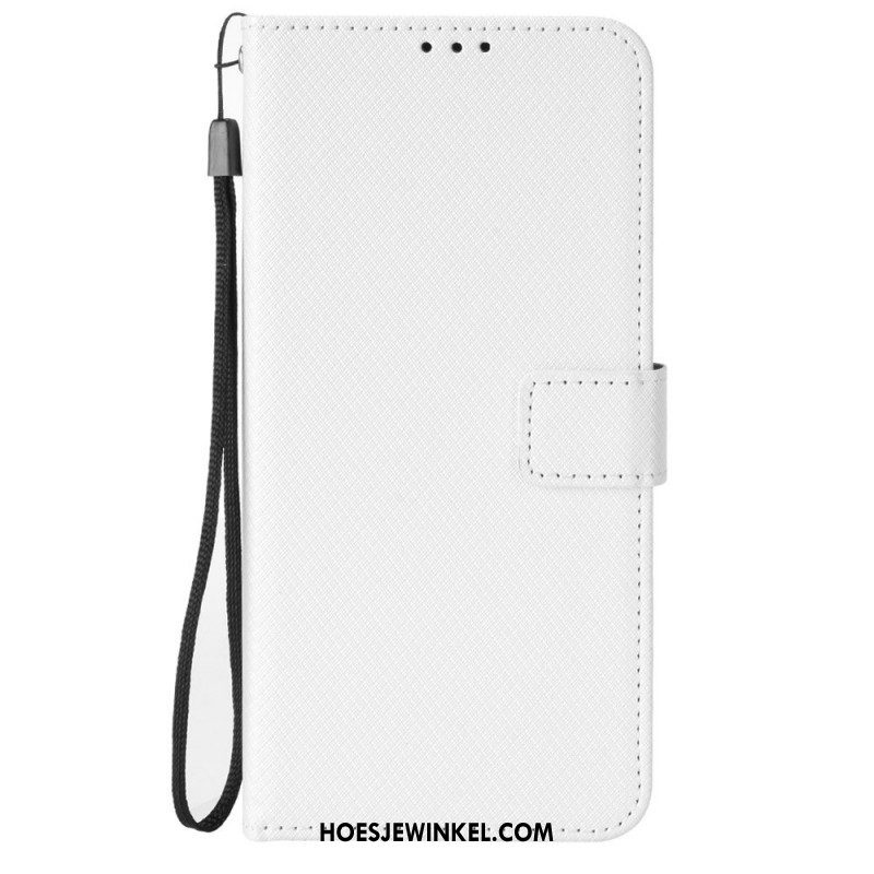 Folio-hoesje voor Oppo Find X5 Lite Met Ketting Stijlvol Imitatieleer Met Bandjes