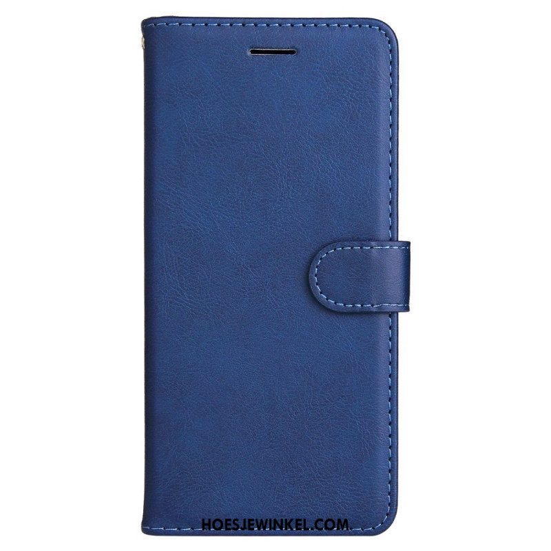 Folio-hoesje voor Oppo Find X5 Pro Met Ketting Effen Met Bandje