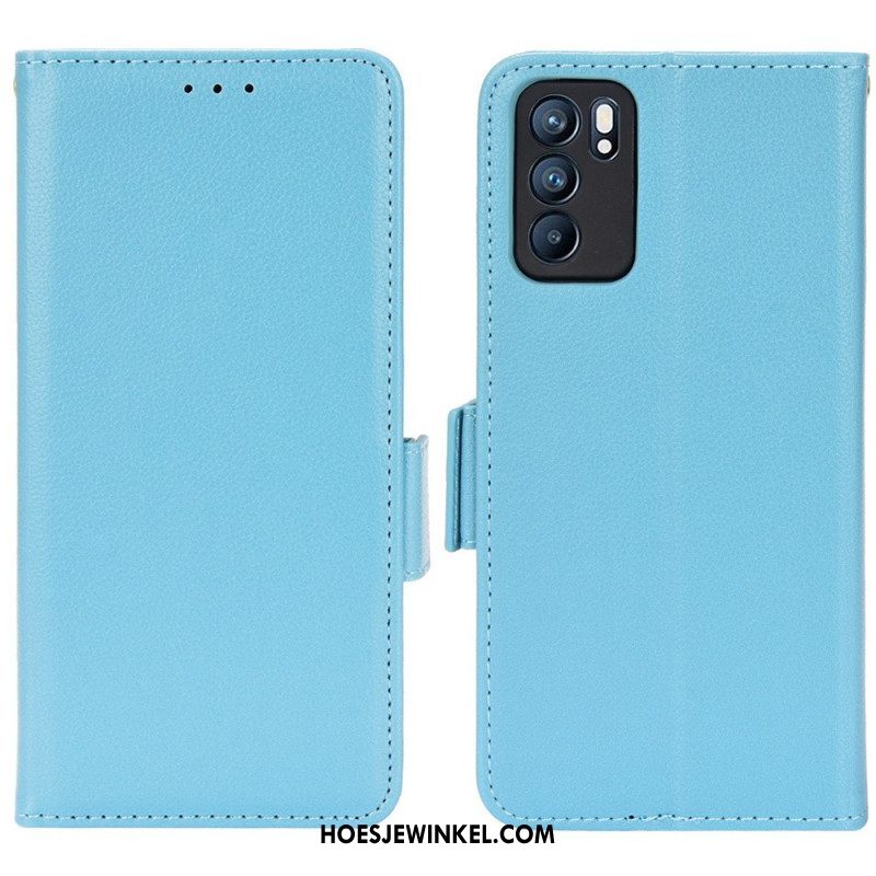 Folio-hoesje voor Oppo Reno 6 5G Flip Case Flap Dubbele Nieuwe Kleuren