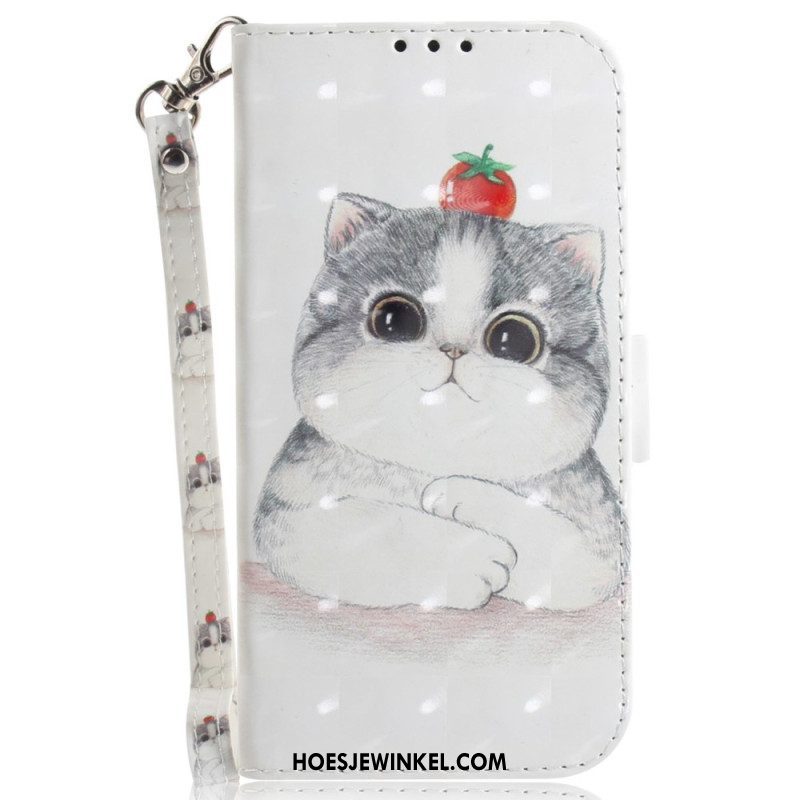 Folio-hoesje voor Oppo Reno 8 Pro Kat Met Lanyard