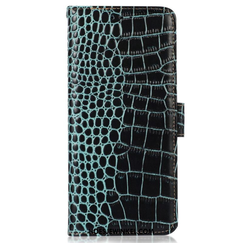 Folio-hoesje voor Oppo Reno 8 Rfid In Krokodilstijl