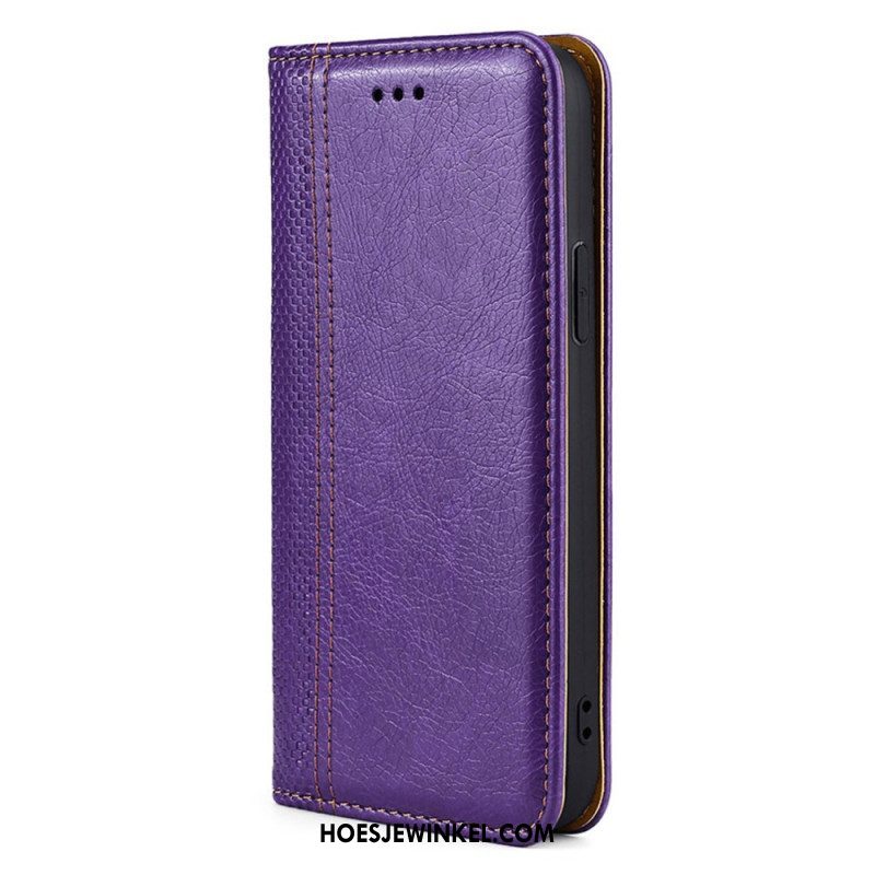 Folio-hoesje voor Samsung Galaxy A13 Geborstelde Koolstofvezel