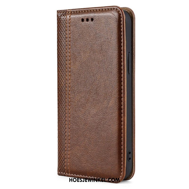 Folio-hoesje voor Samsung Galaxy A13 Geborstelde Koolstofvezel