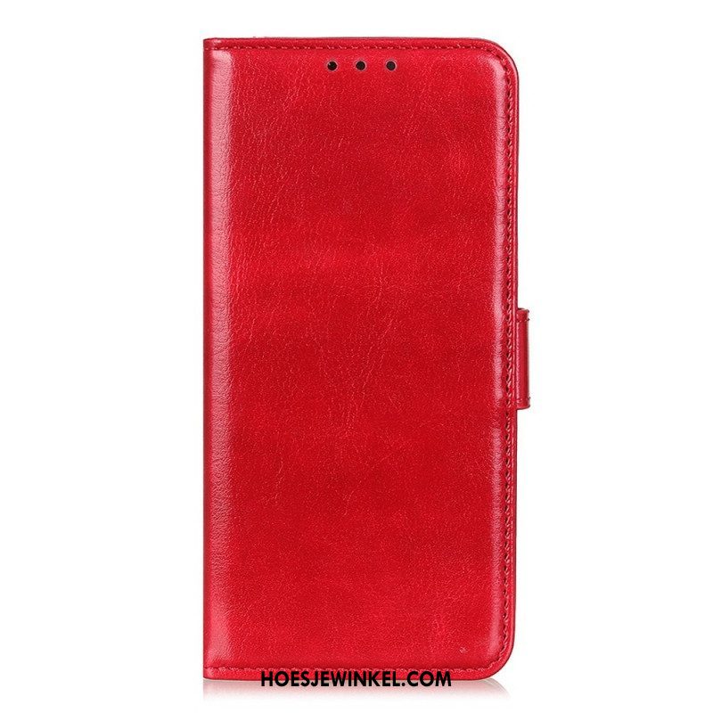 Folio-hoesje voor Samsung Galaxy A14 / A14 5G Imitatie Lakleer