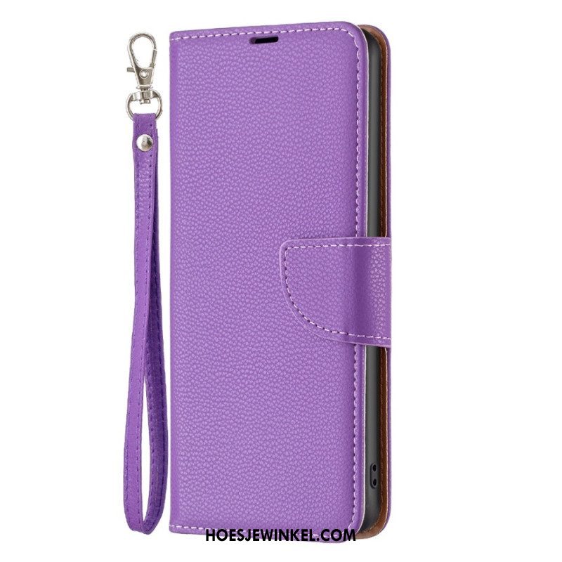 Folio-hoesje voor Samsung Galaxy A14 / A14 5G Met Ketting Schuine Riemsluiting