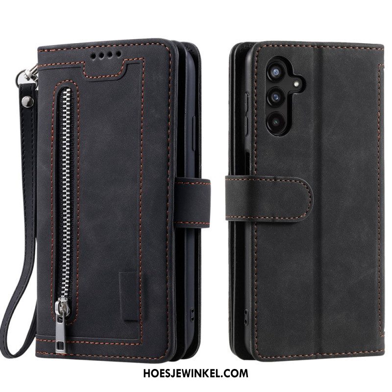 Folio-hoesje voor Samsung Galaxy A14 / A14 5G Portemonnee Tweekleurige Riem