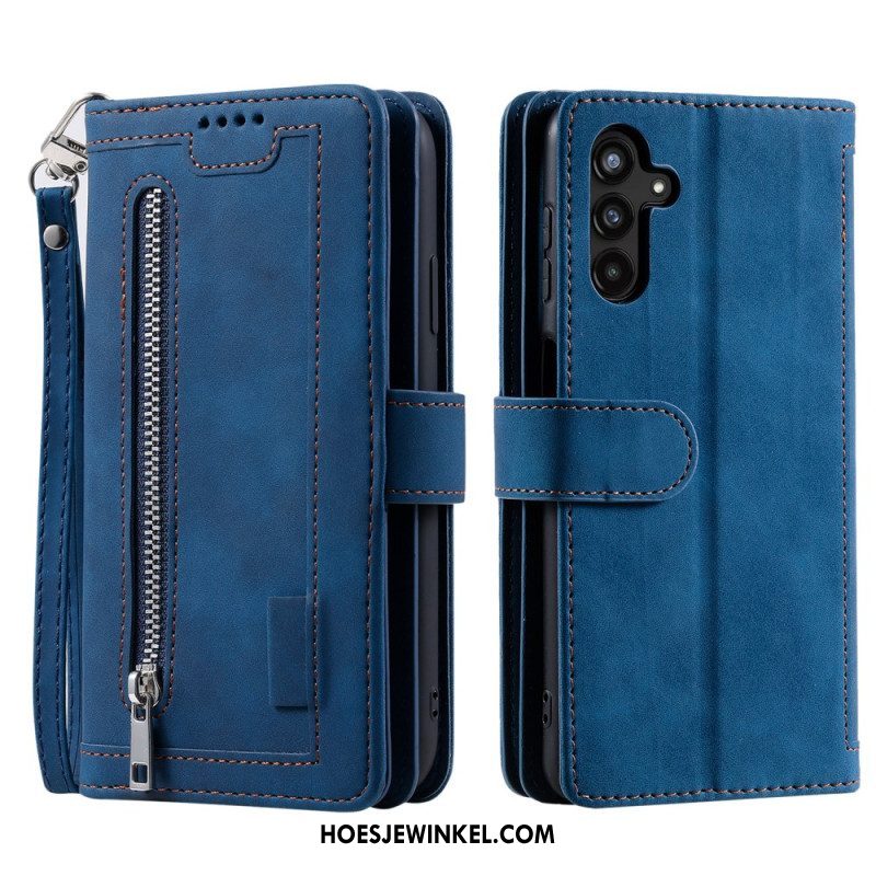 Folio-hoesje voor Samsung Galaxy A14 / A14 5G Portemonnee Tweekleurige Riem