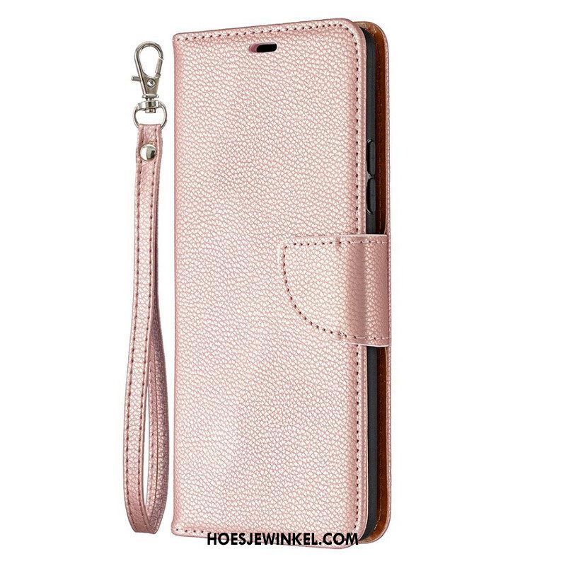 Folio-hoesje voor Samsung Galaxy A42 5G Flip Case Lychee Rabat Schuin