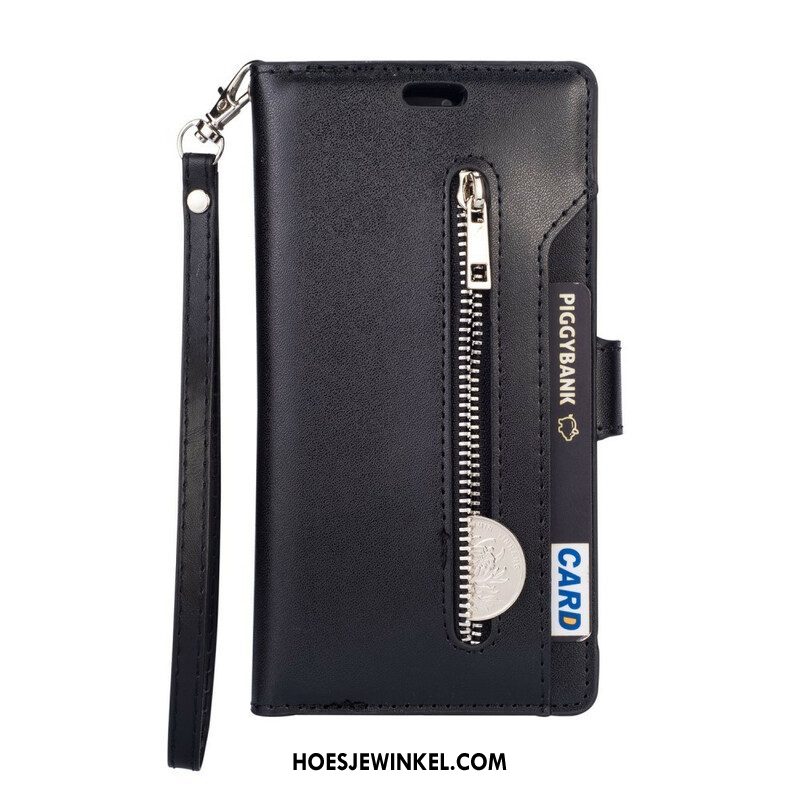 Folio-hoesje voor Samsung Galaxy A51 5G Portemonnee Met Lanyard