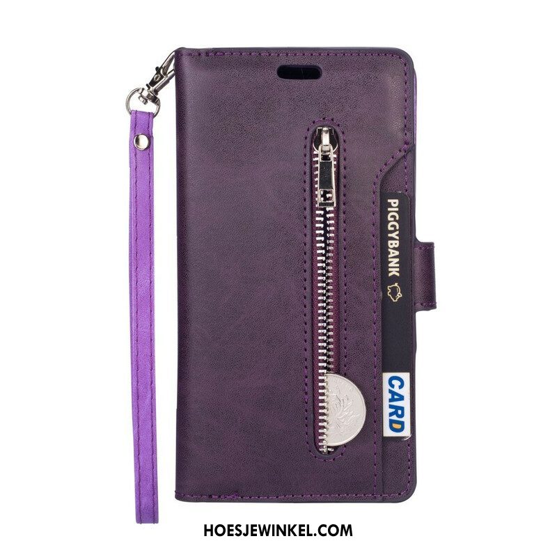 Folio-hoesje voor Samsung Galaxy A51 5G Portemonnee Met Lanyard