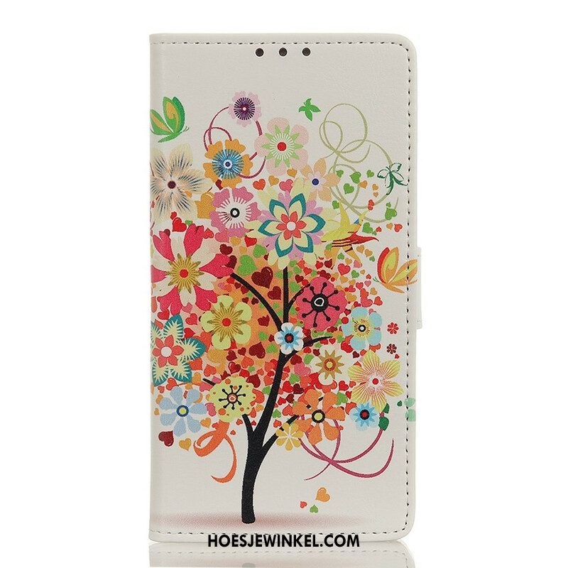 Folio-hoesje voor Samsung Galaxy A52 4G / A52 5G / A52s 5G Bloeiende Boom