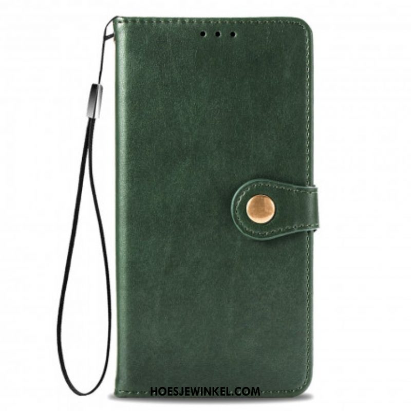 Folio-hoesje voor Samsung Galaxy A52 4G / A52 5G / A52s 5G Kunstleer En Vintage Sluiting