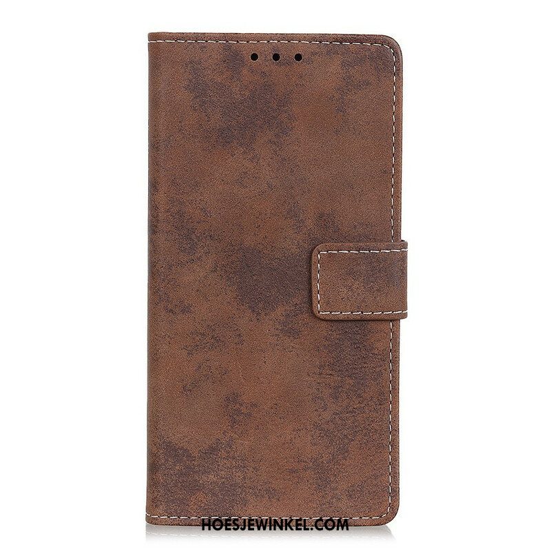 Folio-hoesje voor Samsung Galaxy A52 4G / A52 5G / A52s 5G Vintage Kunstleer