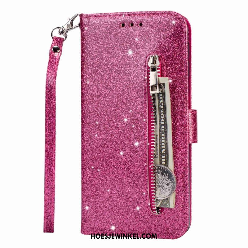 Folio-hoesje voor Samsung Galaxy A54 5G Glitter Portemonnee