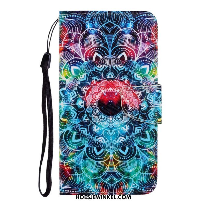 Folio-hoesje voor Samsung Galaxy A54 5G Met Ketting Strakke Mandala